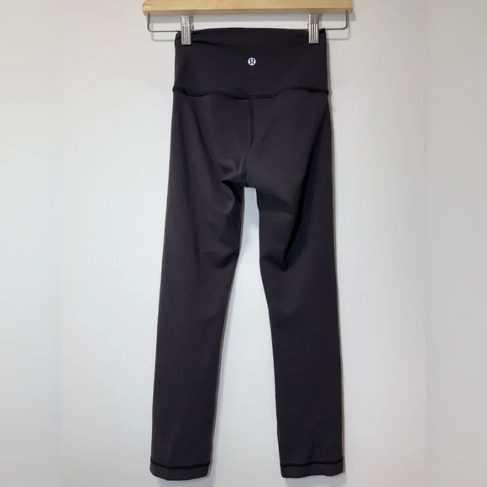 Lululemon Black Wunder Train High-Rise Crop Legging size 2